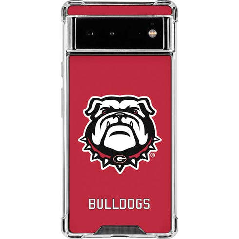 University of Georgia Bulldogs Logo Google Pixel 6 Clear Case